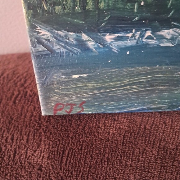 Hand Painted Canvas Oil Paint Landscape - Picture 2 of 5